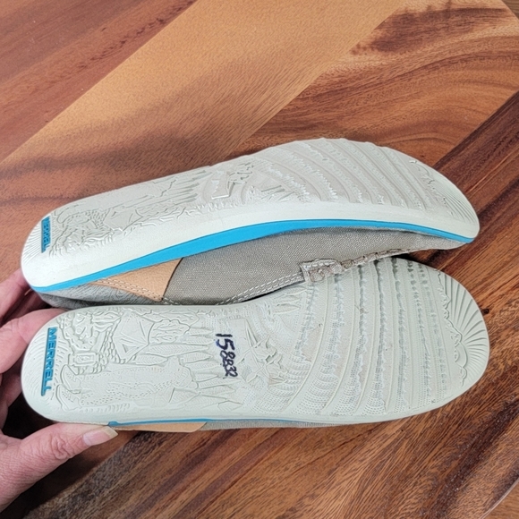 Merrell Tan and Blue Loafers - Picture 16 of 16